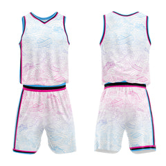 Custom White Basketball Jersey Uniform Suit Printed Your Logo Name Number