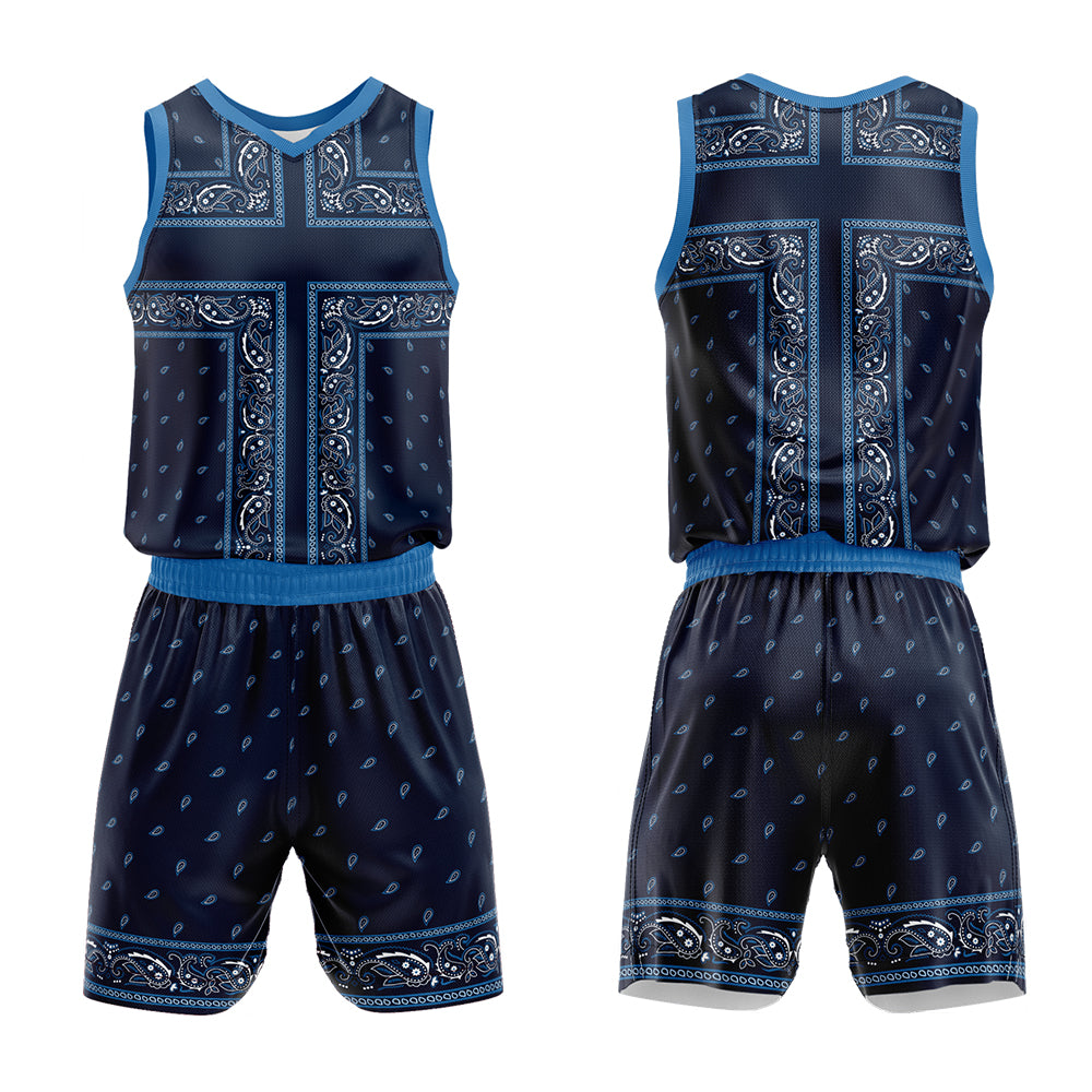 Custom Navy Blue Basketball Jersey Uniform Suit Printed Your Logo Name Number