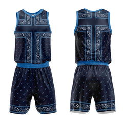 Custom Navy Blue Basketball Jersey Uniform Suit Printed Your Logo Name Number