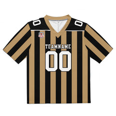 Custom Football Jersey Shirt Personalized Stitched Printed Team Name Number Gold & Black