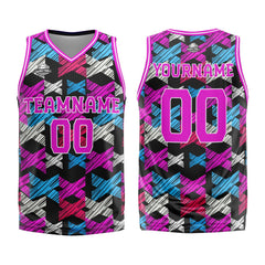 Custom Rose Pink Basketball Jersey Uniform Suit Printed Your Logo Name Number