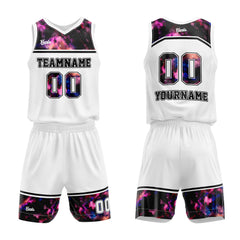 Custom White Starry Sky Basketball Jersey Uniform Suit Printed Your Logo Name Number