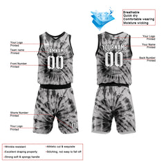 Custom Gray Basketball Jersey Uniform Suit Printed Your Logo Name Number