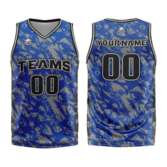 Custom Broken Royal Grey Basketball Jersey Uniform Suit Printed Your Logo Name Number