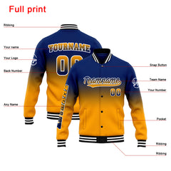 Custom Varsity Jacket Letterman jacket for Men, Women and Youth Navy&Orange