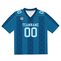 Custom Football Jersey Shirt Personalized Stitched Printed Team Name Number Navy