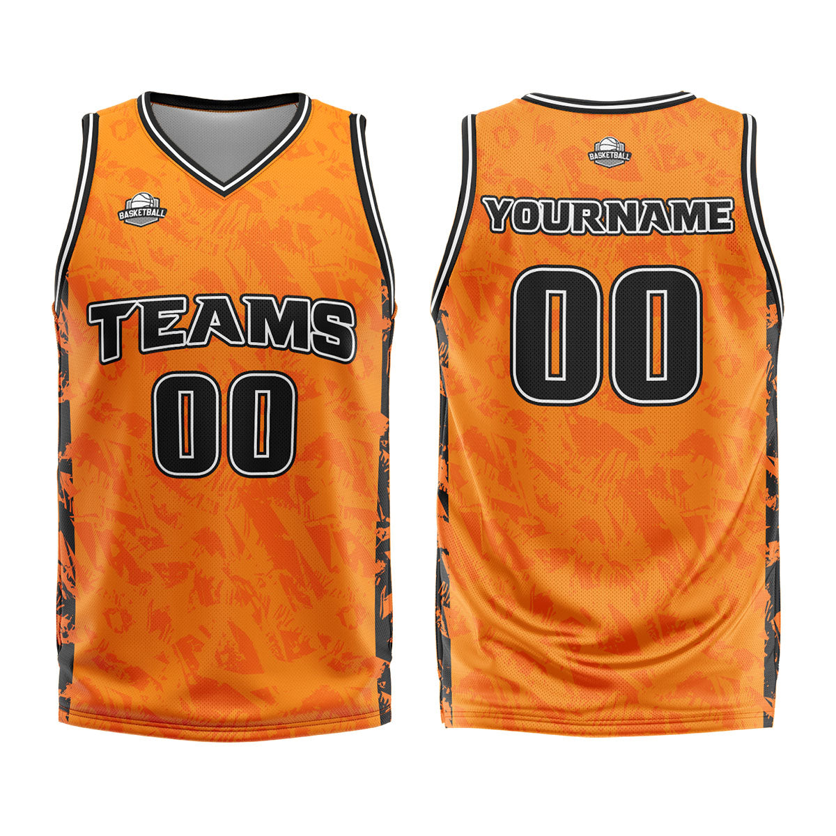 Custom Broken Orange Basketball Jersey Uniform Suit Printed Your Logo Name Number