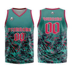Custom Green Red Basketball Jersey Uniform Suit Printed Your Logo Name Number