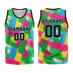 Custom Green Pink Basketball Jersey Uniform Suit Printed Your Logo Name Number
