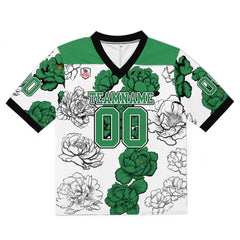 Custom Football Jersey Shirt Personalized Stitched Printed Team Name Number Green