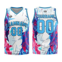 Custom Broken Light Blue Basketball Jersey Uniform Suit Printed Your Logo Name Number