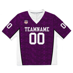 Custom Football Jersey Shirt Personalized Stitched Printed Team Name Number Purple