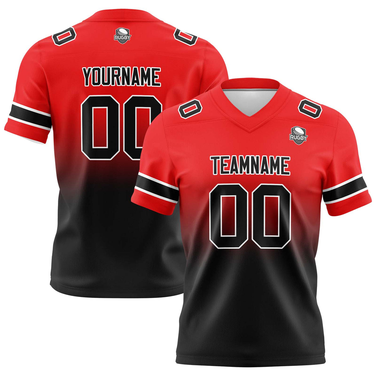 Custom Gradient Football Jerseys Personalized Name Number Logo for Adults Kids & Teams