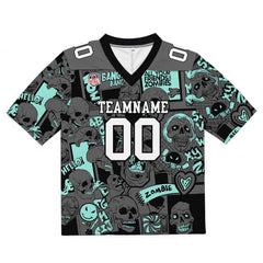 Custom Football Jersey Shirt Personalized Stitched Printed Team Name Number Light Green