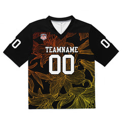Custom Football Jersey Shirt Personalized Stitched Printed Team Name Number Orange yellow gradient