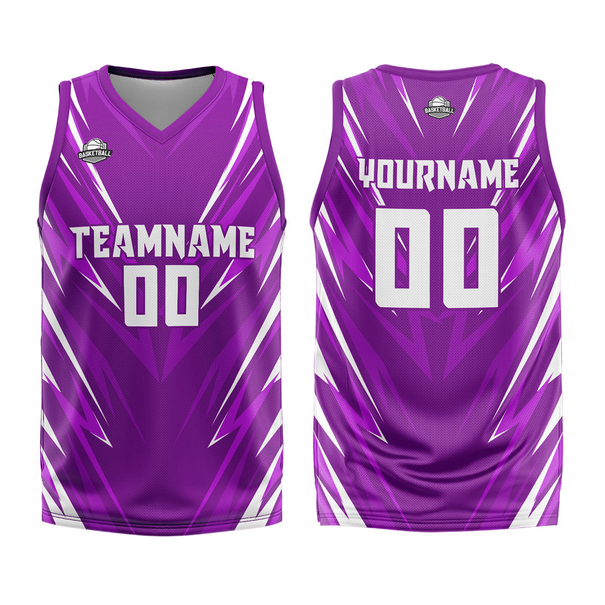 Custom Triangle Purple Basketball Jersey Uniform Suit Printed Your Logo Name Number