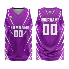 Custom Triangle Purple Basketball Jersey Uniform Suit Printed Your Logo Name Number