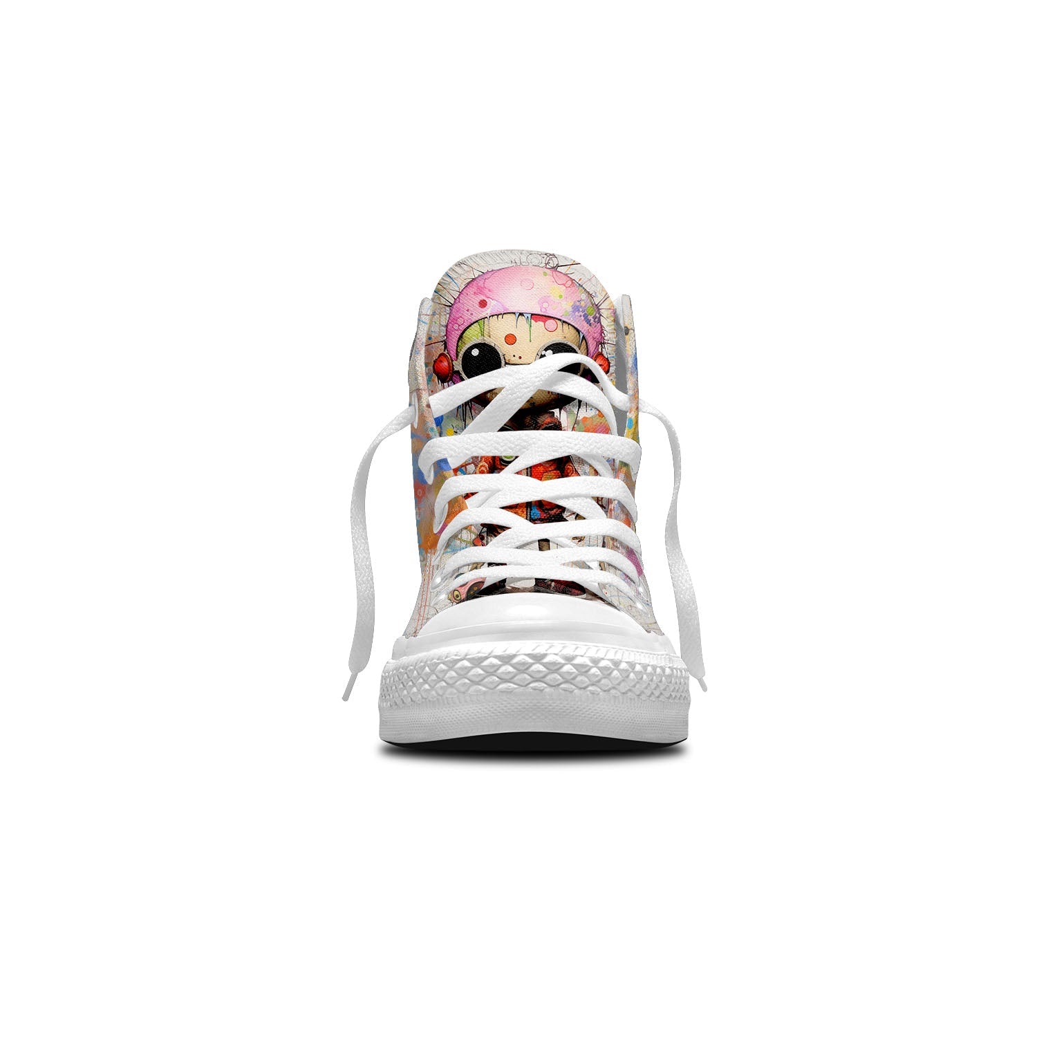 Dynamic Boy Sketch: Unisex Mid-Top Canvas Shoes - Step into a Sketch Style Adventure with Energetic Boy Prints for Men and Women