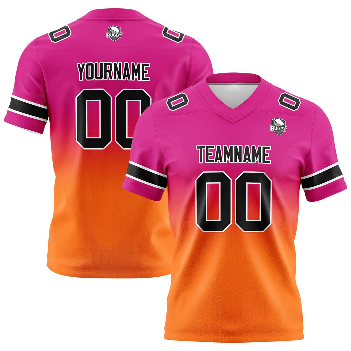 Custom Gradient Football Jerseys Personalized Name Number Logo for Adults Kids & Teams