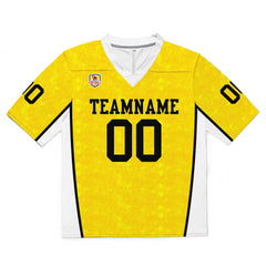 Custom Football Jersey Shirt Personalized Stitched Printed Team Name Number Yellow