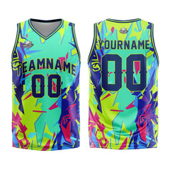 Custom Broken Green Basketball Jersey Uniform Suit Printed Your Logo Name Number