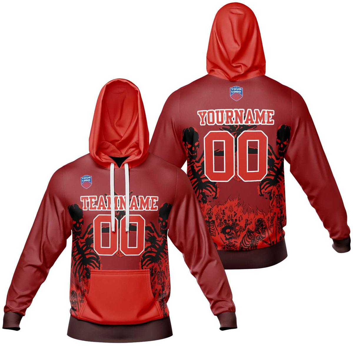 Custom Gradient Hoodie For Man Woman Girl Boy Print Your Logo Name Number