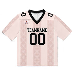 Custom Football Jersey Shirt Personalized Stitched Printed Team Name Number Stripe-Light Pink