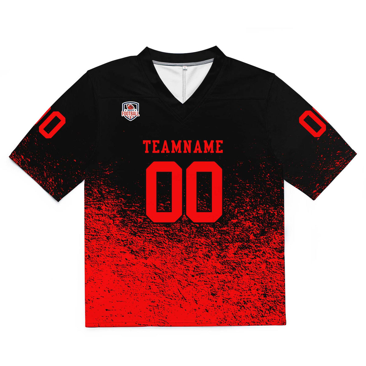Custom Football Jersey Shirt Personalized Stitched Printed Team Name Number Black & Red