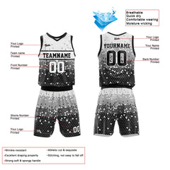 Custom Black Basketball Jersey Uniform Suit Printed Your Logo Name Number