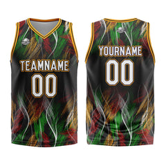 Custom Line Black Orange Basketball Jersey Uniform Suit Printed Your Logo Name Number