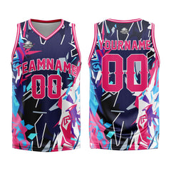 Custom Broken Red Basketball Jersey Uniform Suit Printed Your Logo Name Number