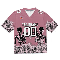 Custom Football Jersey Shirt Personalized Stitched Printed Team Name Number Pink