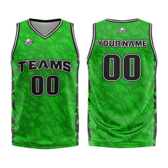 Custom Broken Green Black Basketball Jersey Uniform Suit Printed Your Logo Name Number