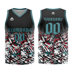 Custom Black Red Green Basketball Jersey Uniform Suit Printed Your Logo Name Number