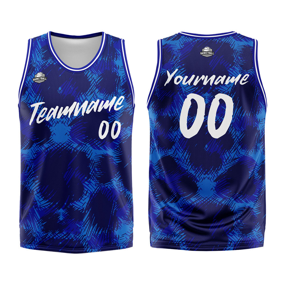 Custom Royal leopard print Basketball Jersey Uniform Suit Printed Your Logo Name Number