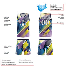 Custom Navy Purple Basketball Jersey Uniform Suit Printed Your Logo Name Number