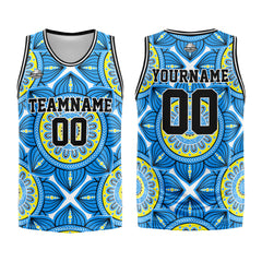 Custom Blue Basketball Jersey Uniform Suit Printed Your Logo Name Number