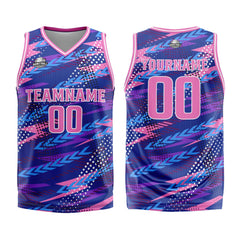 Custom Pink Purple Basketball Jersey Uniform Suit Printed Your Logo Name Number