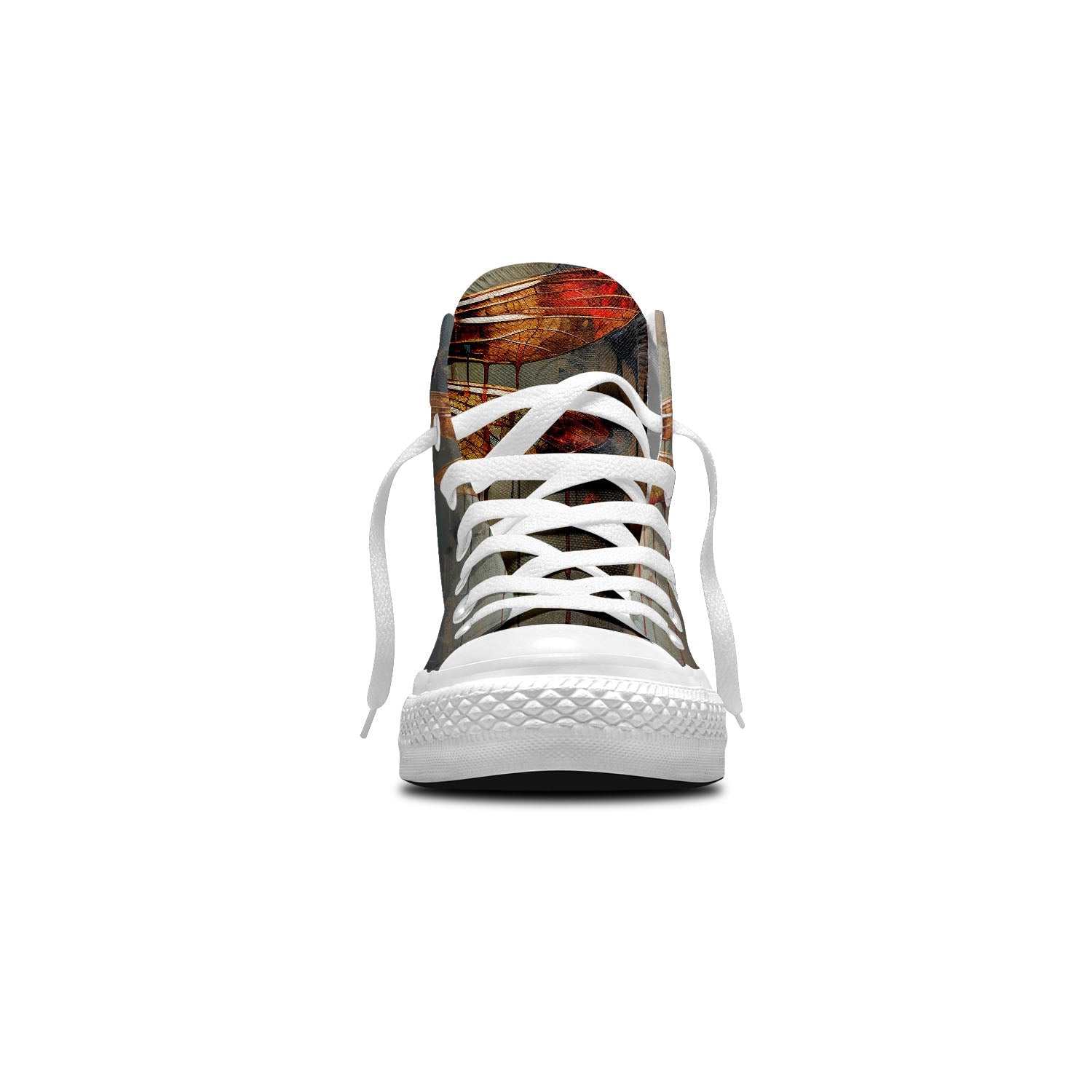 Fluid Expressions: Central-High Canvas Shoes featuring Dripping Art Dragonfly Illustrations – Unleash Your Style with Every Step