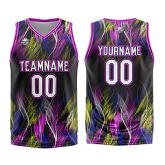 Custom Line Black Pink Basketball Jersey Uniform Suit Printed Your Logo Name Number