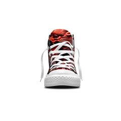 Elevate Your Style with Dragon-Inspired Mid-Top Canvas Shoes - Unisex Fashion Statement
