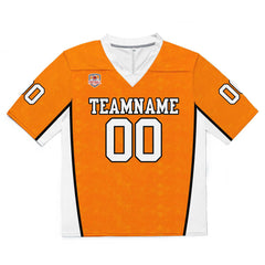 Custom Football Jersey Shirt Personalized Stitched Printed Team Name Number Orange