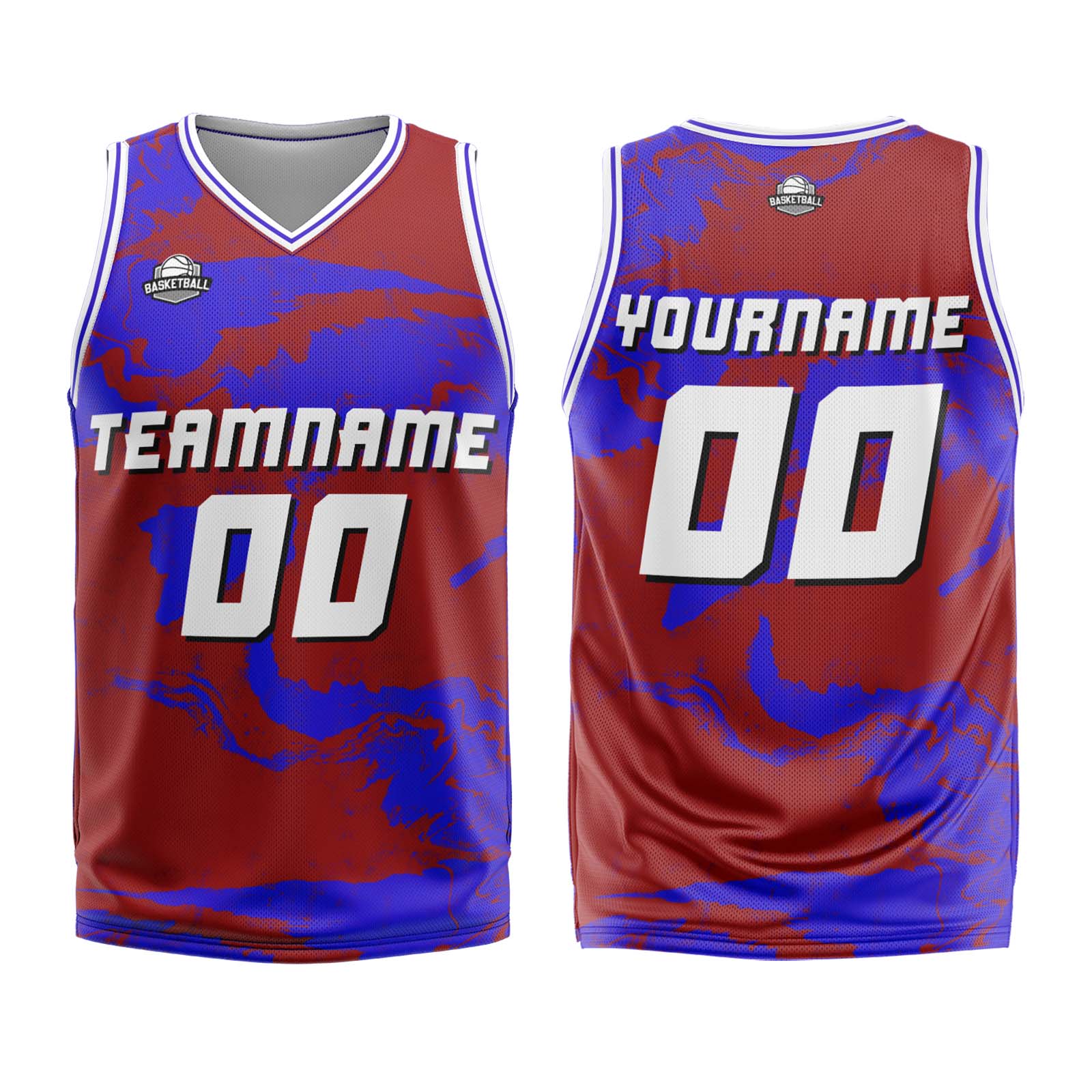 Custom Red Royal Basketball Jersey Uniform Suit Printed Your Logo Name Number