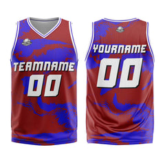 Custom Red Royal Basketball Jersey Uniform Suit Printed Your Logo Name Number