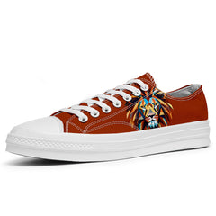 Highlight Your Fashion With Men's and Women's Low-Top Canvas Shoes Lion