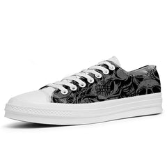 Highlight Your Fashion With Men's and Women's Low-Top Canvas Shoes Skeleton