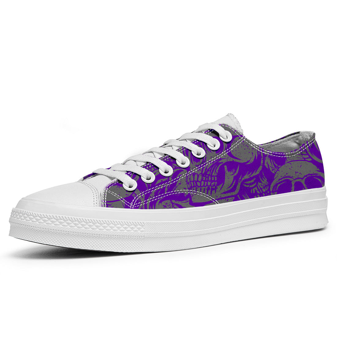 Highlight Your Fashion With Men's and Women's Low-Top Canvas Shoes Skeleton