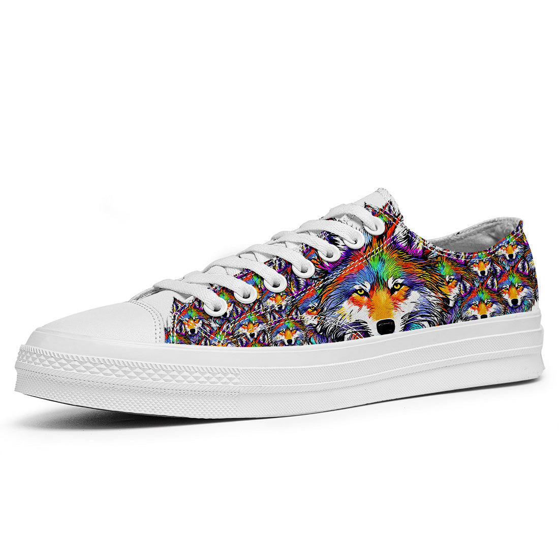 Highlight Your Fashion With Men's and Women's Low-Top Canvas Shoes Wolf