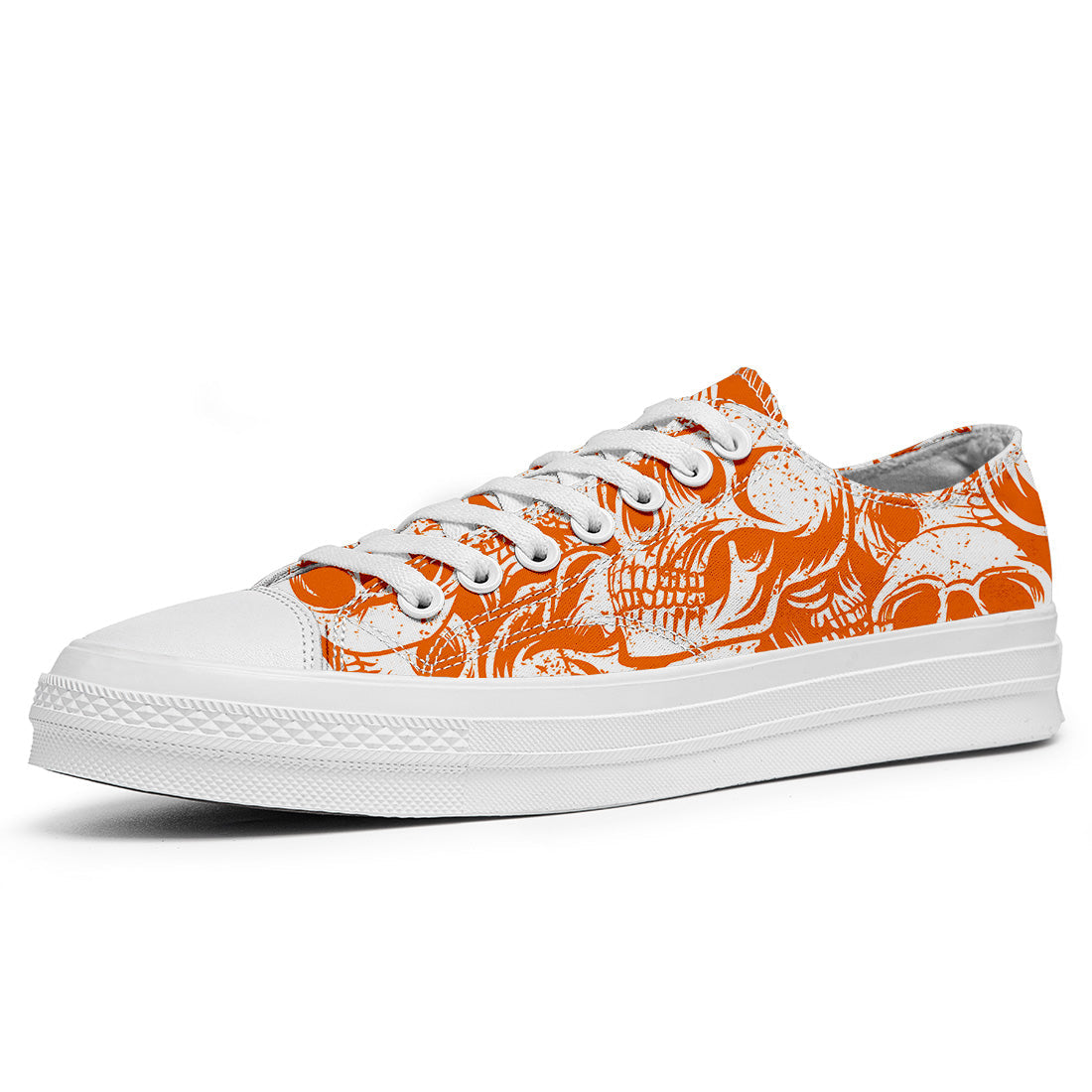 Highlight Your Fashion With Men's and Women's Low-Top Canvas Shoes Skeleton