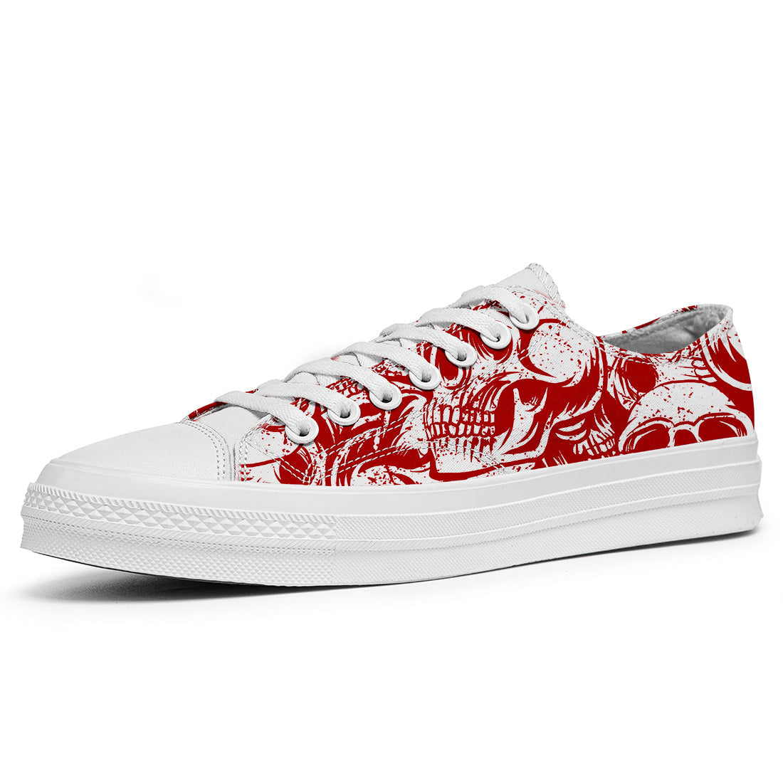 Highlight Your Fashion With Men's and Women's Low-Top Canvas Shoes Skeleton
